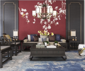 New Chinese Style Sofa Combination-ID:309706835