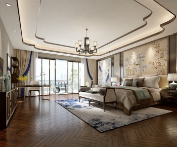 New Chinese Style Bedroom-ID:142799655