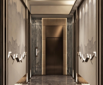 New Chinese Style Corridor Elevator Hall-ID:806715964