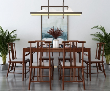 New Chinese Style Dining Table And Chairs-ID:781588775