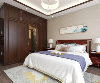 New Chinese Style Bedroom-ID:624556962