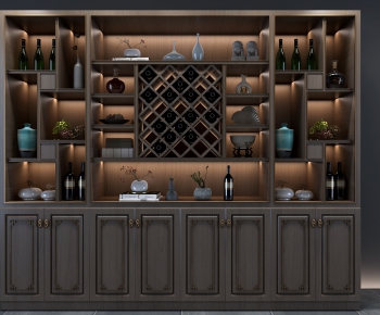 New Chinese Style Wine Cabinet-ID:627510465