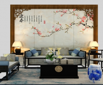 New Chinese Style Sofa Combination-ID:532264245