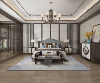 New Chinese Style Bedroom-ID:451008361