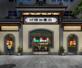 New Chinese Style Facade Element-ID:295246531