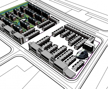 Modern Architectural Bird's-eye View Planning-ID:481967227