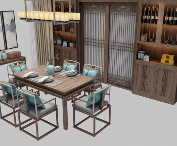 New Chinese Style Dining Table And Chairs-ID:630677491