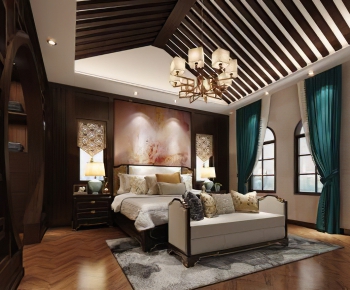 Southeast Asian Style Bedroom-ID:584567439