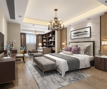 New Chinese Style Bedroom-ID:635260454