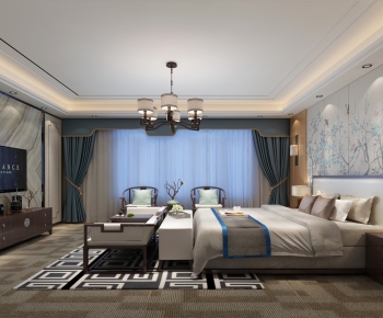 New Chinese Style Bedroom-ID:878548459