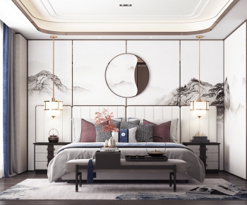 New Chinese Style Bedroom-ID:404962246