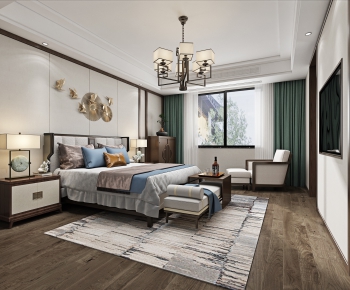 New Chinese Style Bedroom-ID:159936888