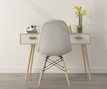 Modern Computer Desk And Chair-ID:347574599