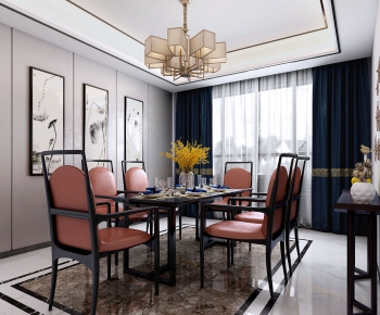 New Chinese Style Dining Room-ID:516589542
