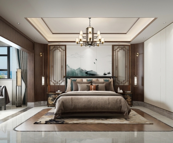 New Chinese Style Bedroom-ID:801624673