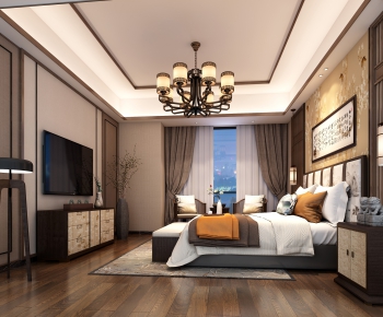 New Chinese Style Bedroom-ID:741470141