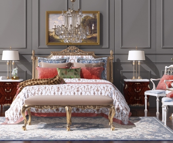 European Style Double Bed-ID:606652389