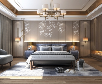 New Chinese Style Bedroom-ID:135815639