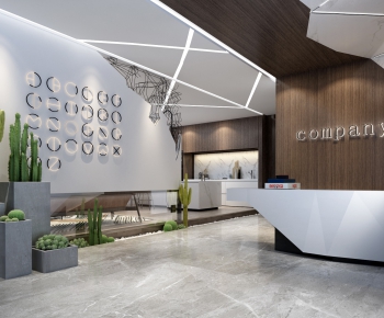 Modern Office Reception Desk-ID:446568226