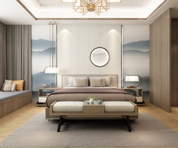 New Chinese Style Bedroom-ID:586206939
