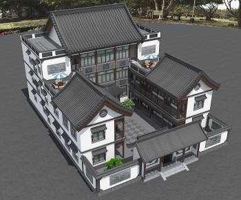Chinese Style Building Appearance-ID:332236286