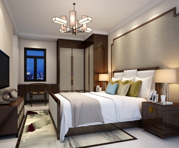 New Chinese Style Bedroom-ID:411154726