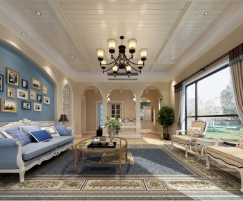 American Style A Living Room-ID:604883439