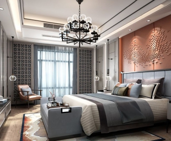 New Chinese Style Bedroom-ID:839428484