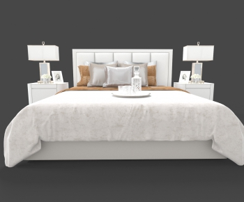 Modern Double Bed-ID:610337193