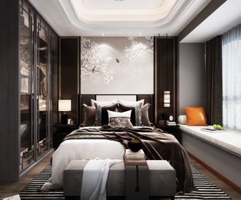 New Chinese Style Bedroom-ID:524247563