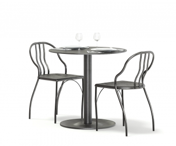 Industrial Style Dining Table And Chairs-ID:840278117