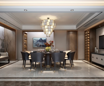 New Chinese Style Dining Room-ID:650504133