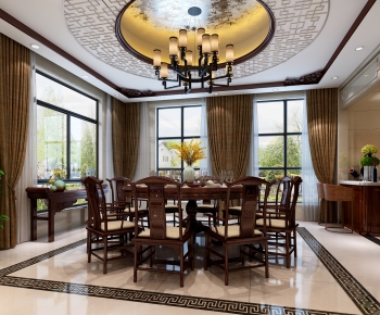 New Chinese Style Dining Room-ID:163877263