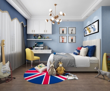 Simple European Style Boy's Room And Son's Room-ID:115525934