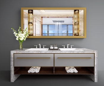 New Chinese Style Bathroom Cabinet-ID:980892622