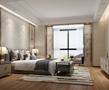 New Chinese Style Bedroom-ID:420117529