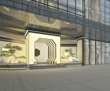 New Chinese Style Facade Element-ID:263257279