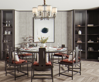 New Chinese Style Dining Table And Chairs-ID:575048836