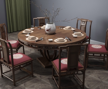New Chinese Style Dining Table And Chairs-ID:584799464