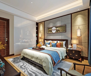 New Chinese Style Bedroom-ID:137246744