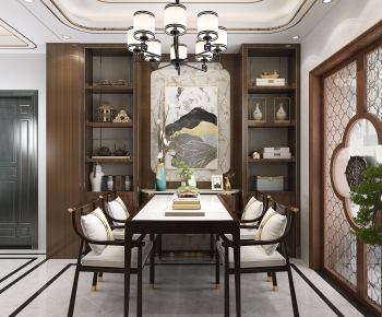 New Chinese Style Dining Room-ID:457882425