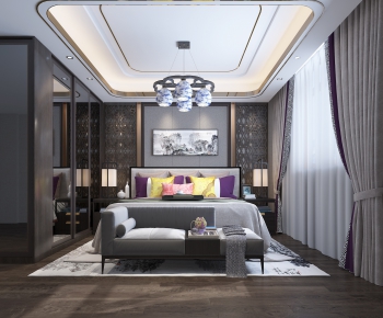 New Chinese Style Bedroom-ID:594225768