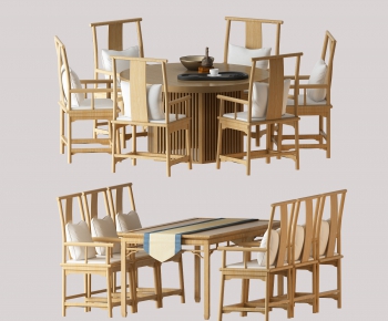 New Chinese Style Dining Table And Chairs-ID:448853682