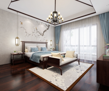 New Chinese Style Bedroom-ID:935584298