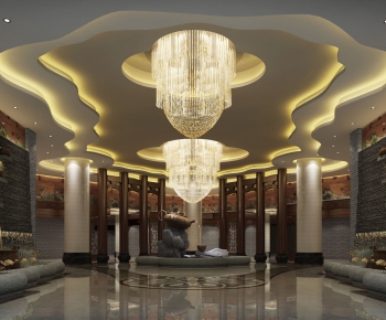 New Chinese Style Lobby Hall-ID:148228729