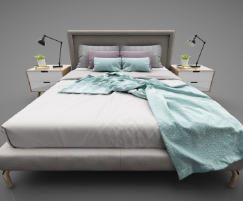 Modern Double Bed-ID:747838537