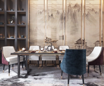 New Chinese Style Dining Table And Chairs-ID:879261827