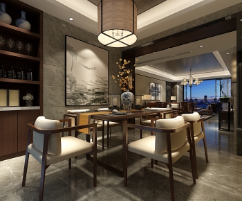New Chinese Style Dining Room-ID:641845952