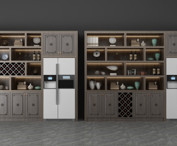 New Chinese Style Wine Cabinet-ID:993396981