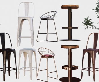 Industrial Style Bar Chair-ID:603194277